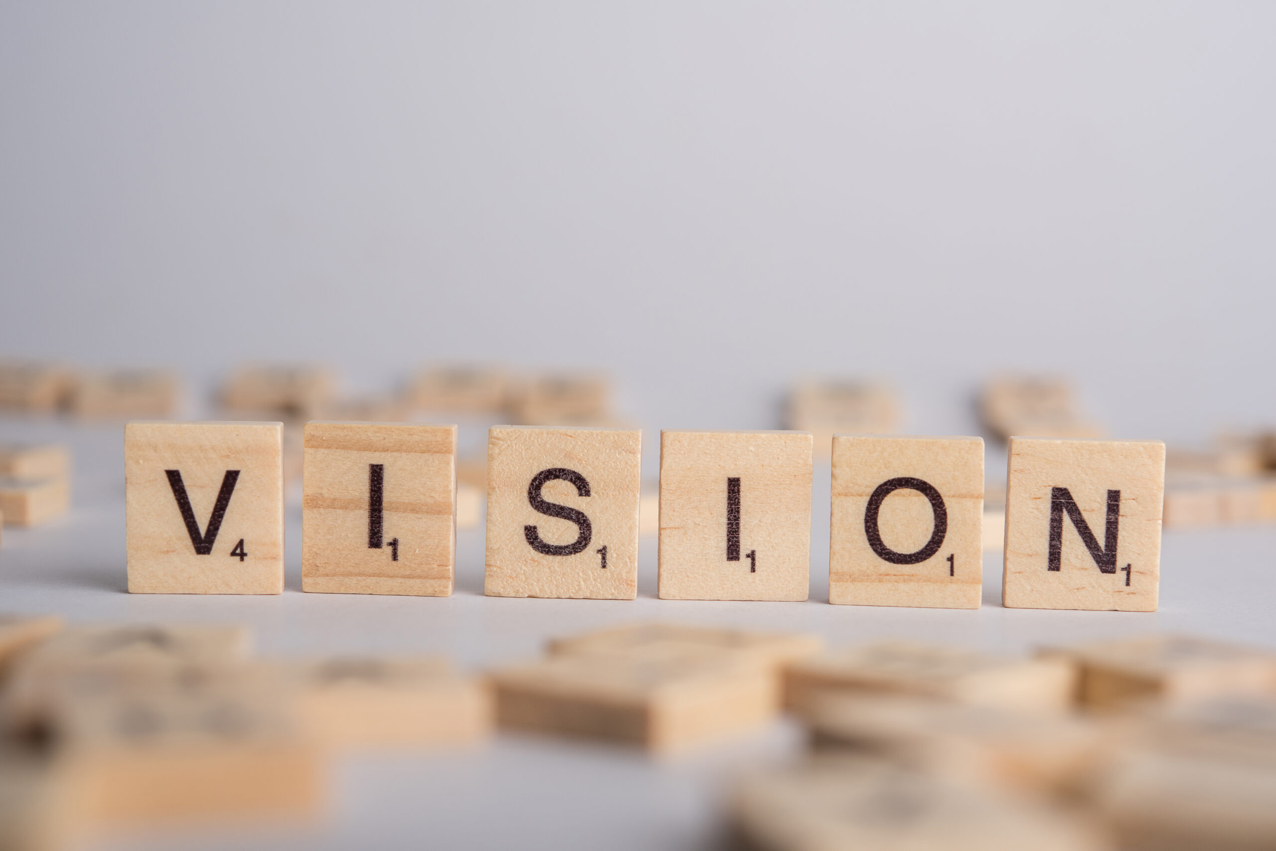 VISION wooden tile font concept